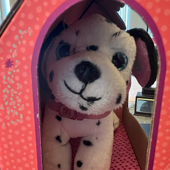 New Kids Toy Plush Dog/Dalmatian with Pink Bow Collar - Picture 2 of 6